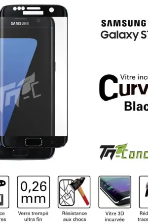 Samsung Galaxy S7 Edge - Vitre de Protection Curved - TM-Concept® - Verre trempé Nouveauté