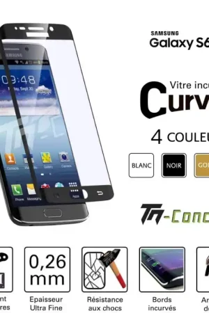 Solde Samsung Galaxy S6 Edge - Vitre de Protection Curved - TM-Concept® - Verre trempé