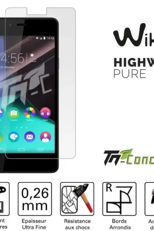 Vente Flash Wiko Highway Pure - Vitre de Protection Standard Premium - TM-Concept® - Verre trempé