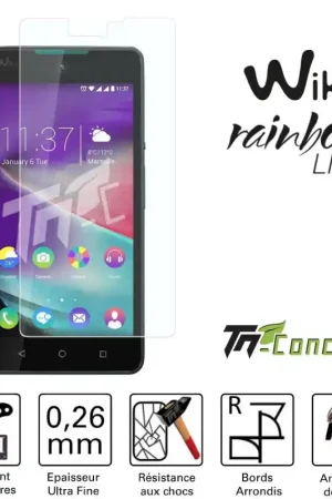 Nouveauté Wiko Rainbow Lite - Vitre de Protection Standard Premium - TM-Concept® - Verre trempé