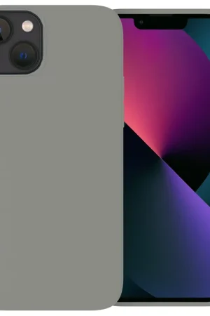 Ceezs Coque iPhone 13 silicone (gris) Dernier Modèle