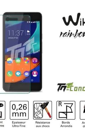 Wiko Rainbow Up - Vitre de Protection Standard Premium - TM-Concept® - Verre trempé Top Vente