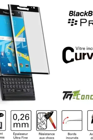 Haute Qualité Blackberry Priv - Vitre de Protection Curved - TM-Concept® - Verre trempé