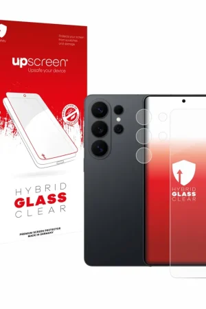 Jusqu’à Épuisement Des Stocks upscreen Hybrid Glass Clear Premium Protection d'écran en verre pour Samsung Galaxy S26 Ultra (Avant+Caméra)