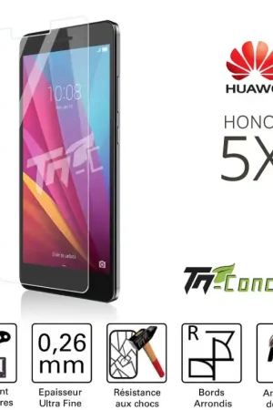 Huawei Honor 5X - Vitre de Protection Standard Premium - TM-Concept® - Verre trempé Achetez Aujourd’hui