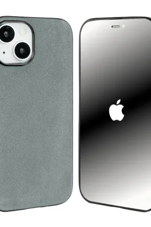 Coverzs Coque iPhone 14 Alcantara & TPU MagSafe (gris) Nouvel Arrivage