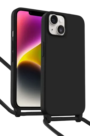 ShieldCase Coque iPhone 14 avec cordon pour téléphone (noir) Soldes