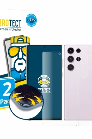 2 Pièces BROTECT Flex Full-Cover film de protection pour Samsung Galaxy S23 Ultra (Avant+Arrière) Haute Qualité