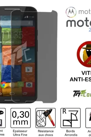 Motorola Moto X2 - Vitre de Protection Anti-Espions - TM-Concept® - Verre trempé Quantité Limitée