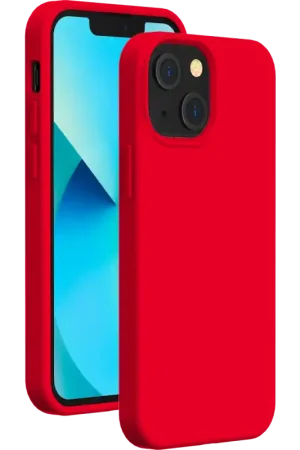 Coque iPhone 13 mini Silicone SoftTouch Rouge Bigben Acheter Direct