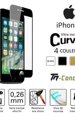 Quantité Limitée Apple iPhone 7 - Vitre de Protection 3D Curved - TM-Concept® - Verre trempé