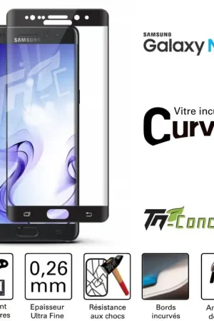 Meilleur Choix Samsung Galaxy Note 7 - Vitre de Protection 3D Curved - NOIR - TM-Concept® - Verre trempé