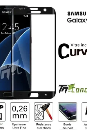 Samsung Galaxy S7 - Vitre de Protection 3D Curved - TM-Concept® - Verre trempé Haute Qualité