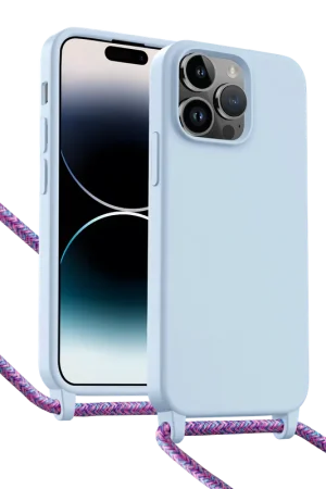 Seulement Aujourd’hui ShieldCase Coque iPhone 14 Pro avec cordon pour téléphone (violet)
