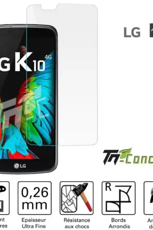 Commander Vite LG K10 - Vitre de Protection Standard Premium - TM-Concept® - Verre trempé