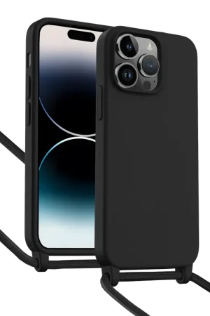 Meilleur Choix ShieldCase Coque iPhone 14 Pro Max avec cordon pour téléphone (noir)