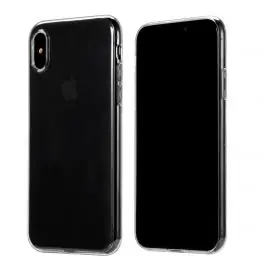Super Prix Coque Silicone iPhone X / XS Transparent Noir