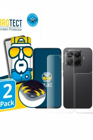 2 Pièces BROTECT Flex Full-Cover film de protection pour Xiaomi 15T Pro (Avant+Arrière) Promotion