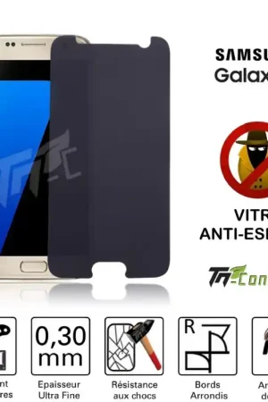 Samsung Galaxy S7 - Vitre de Protection Anti-Espions - TM-Concept® - Verre trempé Prix Promo