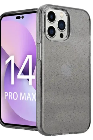 ShieldCase Coque iPhone 14 Pro Max TPU Glitter (noir) Commander Vite