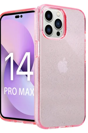 ShieldCase Coque iPhone 14 Pro Max TPU Glitter (rose) Prix Choc