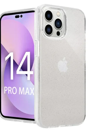 Soldes ShieldCase Coque iPhone 14 Pro Max TPU Glitter (transparente)