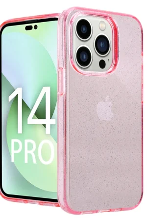ShieldCase Coque iPhone 14 Pro TPU Glitter (rose) Seulement Aujourd’hui