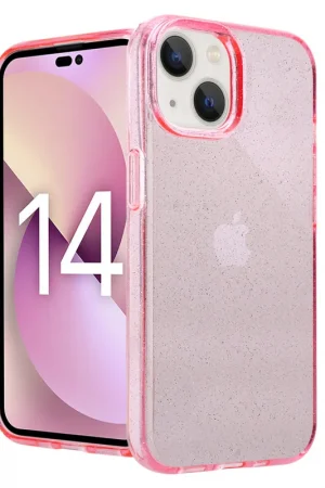 ShieldCase Coque iPhone 14 TPU Glitter (rose) Expédié Aujourd’hui