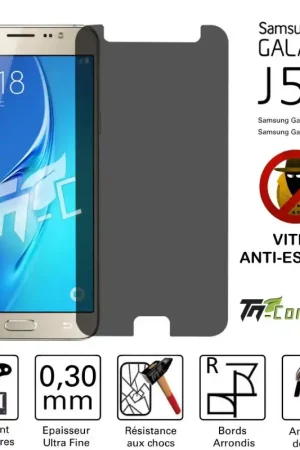 Bon Plan Samsung Galaxy J5 (2016) - Vitre de Protection Anti-Espions - TM-Concept® - Verre trempé
