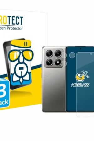 Dernier Modèle 3 Pièces BROTECT AirGlass Protection d'écran en verre pour Xiaomi 14T Pro (Avant+Caméra)