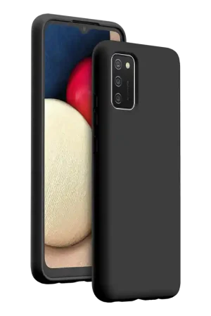 Coque Samsung Galaxy A02s Silicone SoftTouch Noire Usine Directe