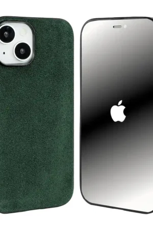 Coverzs Coque iPhone 15 Alcantara & TPU MagSafe (vert foncé) Offre Exclusive
