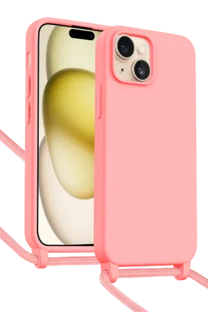 ShieldCase Coque iPhone 15 avec cordon pour téléphone (rose) Réduction