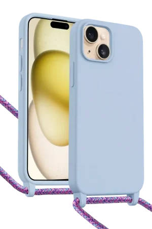 Prix Réduit ShieldCase Coque iPhone 15 avec cordon pour téléphone (violet)