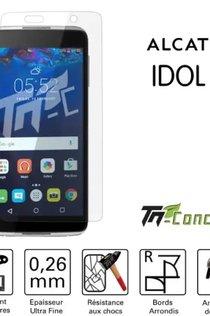 Alcatel Idol 4 - Vitre de Protection Standard Premium - TM-Concept® - Verre trempé Expédition Rapide