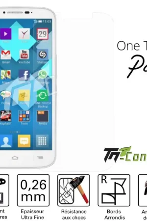 Authentique Alcatel Pop C9 - Vitre de Protection Standard Premium - TM-Concept® - Verre trempé