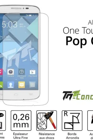 Alcatel Pop C7 - Vitre de Protection Standard Premium - TM-Concept® - Verre trempé Soldes