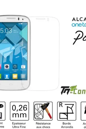 Populaire Alcatel Pop C5 - Vitre de Protection Standard Premium - TM-Concept® - Verre trempé