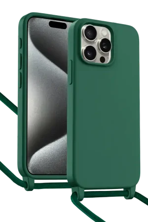 ShieldCase Coque iPhone 15 Pro Max avec cordon pour téléphone (vert foncé) Achat Immédiat