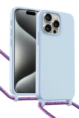 Prix Cassé ShieldCase Coque iPhone 15 Pro Max avec cordon pour téléphone (violet)