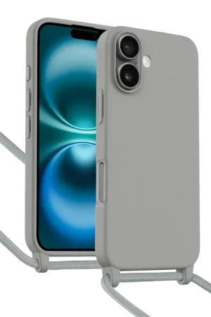 ShieldCase Coque iPhone 16 avec cordon pour téléphone (gris) Commander Maintenant