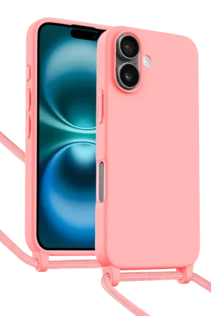 ShieldCase Coque iPhone 16 avec cordon pour téléphone (rose) Expédié Aujourd’hui