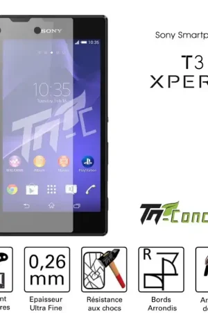 Quantité Limitée Sony Xperia T3 - Vitre de Protection Standard Premium - TM-Concept® - Verre trempé