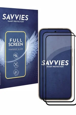 2x Savvies Verre Trempé FHD33 2.5D Full Screen Protection d'écran en verre trempé pour Google Pixel 8a (noir) Réduction