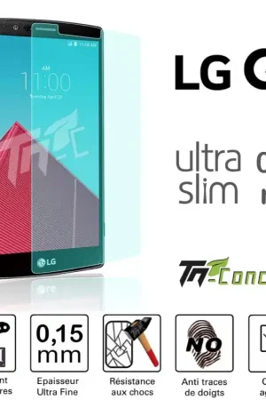 Vente Flash LG G4 - Vitre de Protection Ultra Slim 0,15 mm - TM-Concept® - Verre trempé