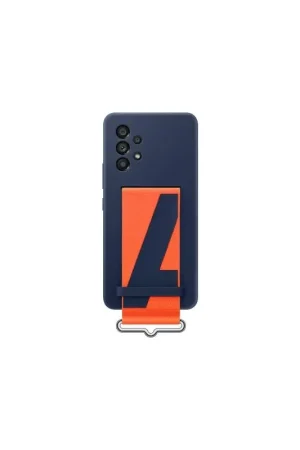 Coque Samsung G A53 5G Silicone avec lanière Bleu marine Samsung Prix Réduit