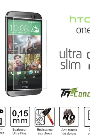 HTC One M8 - Vitre de Protection Ultra Slim 0,15 mm - TM-Concept® - Verre trempé Solde