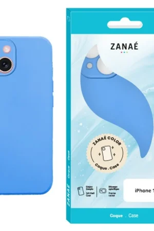 Authentique Coque Zanae Color pour iPhone 15 Bleu