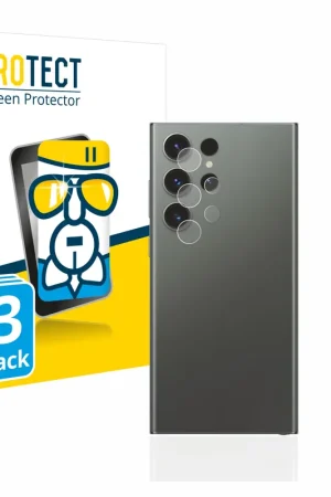 Usine Directe 3 Pièces BROTECT AirGlass Protection d'écran en verre pour Samsung Galaxy S23 Ultra (Caméra UNIQUEMENT)