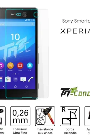 Sony Xperia M5 - Vitre de Protection Standard Premium - TM-Concept® - Verre trempé Vente Directe